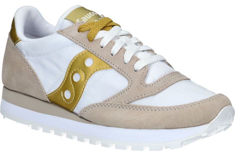 SAUCONY-JAZZ W2-BLANC/TAUPE-DAMES-0001