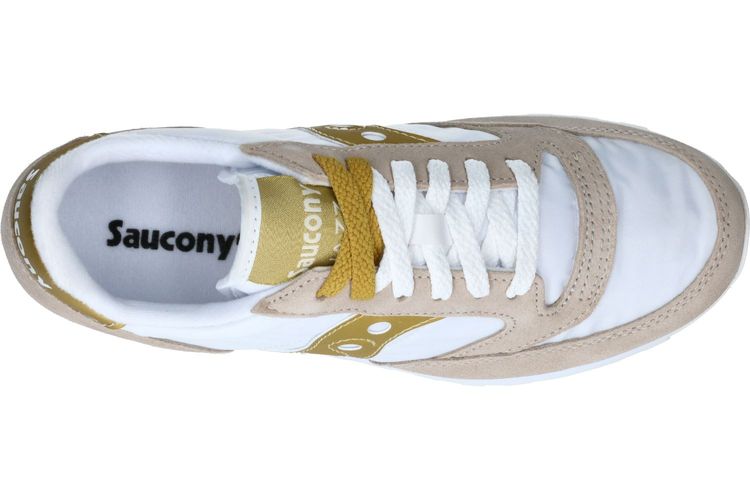 SAUCONY-JAZZ W2-BLANC/TAUPE-DAMES-0006