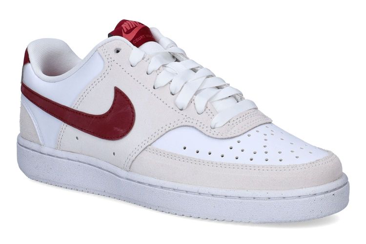 NIKE-COURT VIS2-WHITE/RED-DAMES-0001
