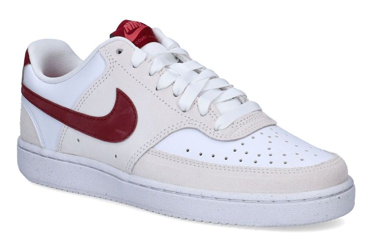 NIKE-COURT VIS2-BLANC/ROUGE-DAMES-0001