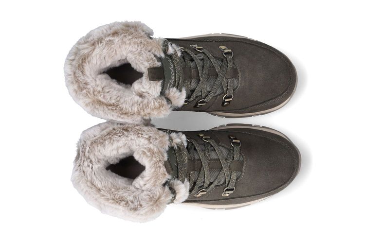 SKECHERS-SNOW WORRIE-KAKI-DAMES-0003