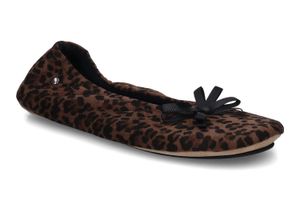 Isotoner Pantoffels voor dames, ballerina's, zeer comfortabel, leren