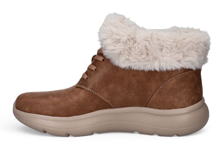SKECHERS-SLIP IN FUR-COGNAC-DAMES-0004