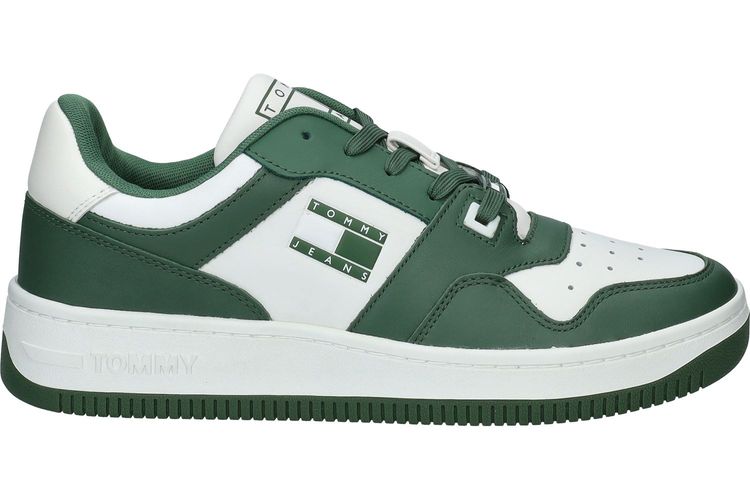 TOMMY HILFIGER-TJM BASKET-VERT/BLANC-HOMMES-0005