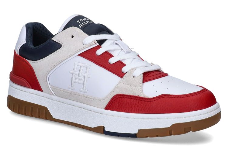 TOMMY HILFIGER-STREET BLOC-BLANC/ROUGE-HOMMES-0001