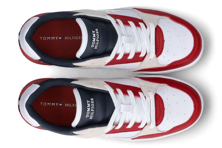 TOMMY HILFIGER-STREET BLOC-BLANC/ROUGE-HOMMES-0003