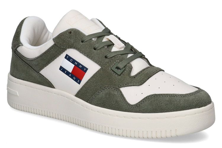 TOMMY HILFIGER-TJM BASKET1-WIT/GROEN-MEN-0001