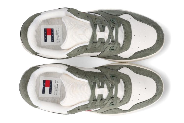 TOMMY HILFIGER-TJM BASKET1-BLANC/VERT-HOMMES-0003