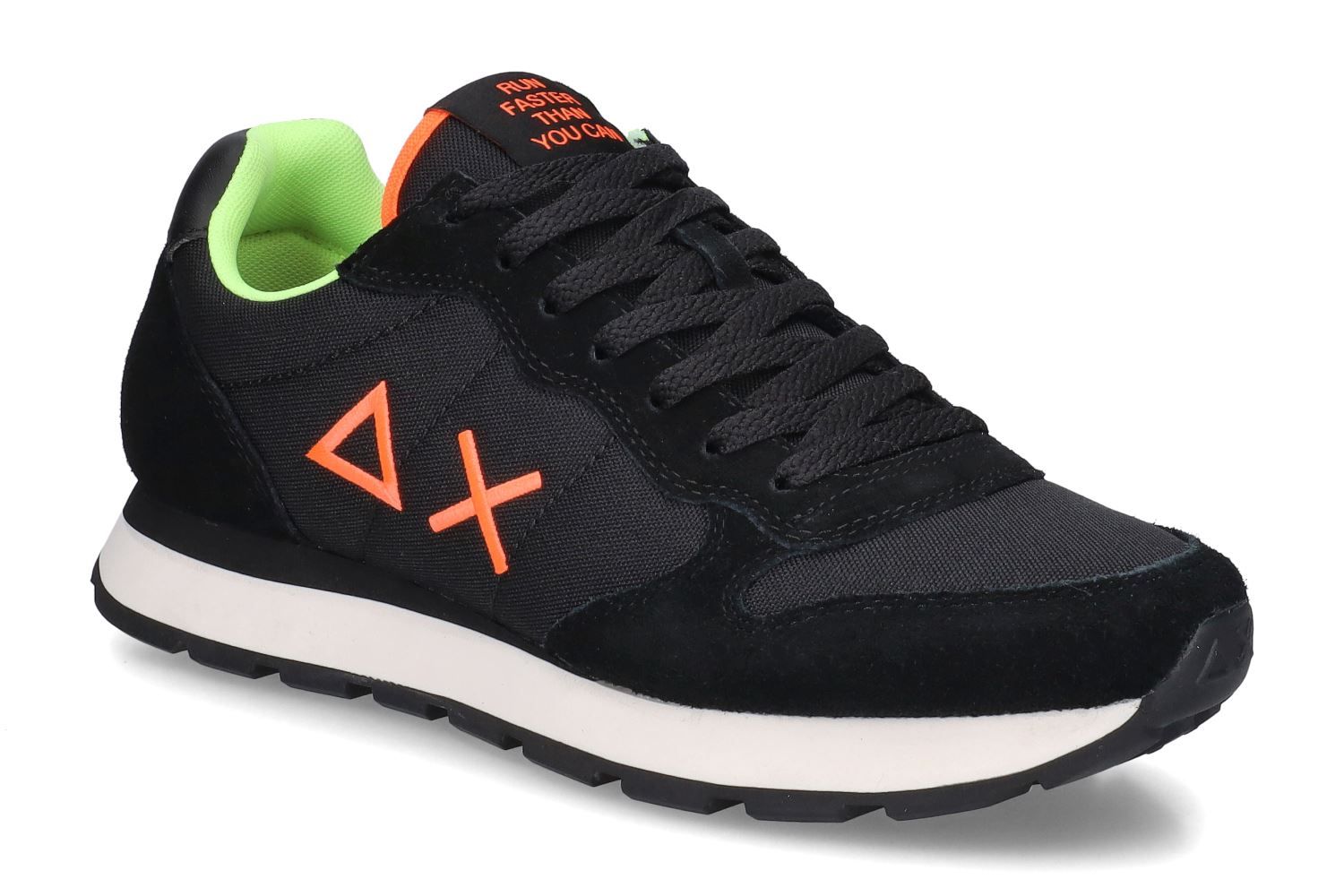 Baskets Sun68 Cuir Blanc Et Orange - Taille UK 7 (homme) - Neuf Dans Boîte