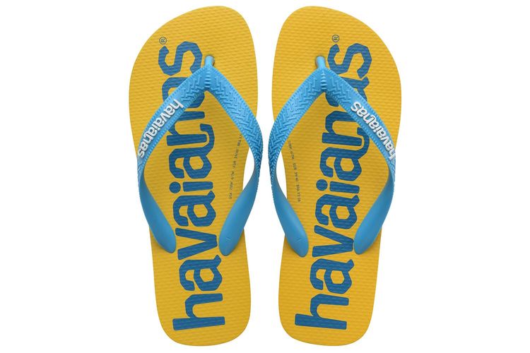 HAVAIANAS-LOGOMANIA-BLEU/JAUNE-ENFANTS-0001