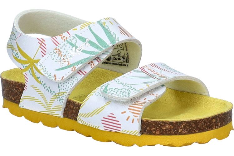 KICKERS-SUMMERKRO-BLANC/JAUNE-ENFANTS-0001