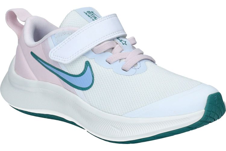 NIKE-STAR RUN4-BLANC/ROSE-ENFANTS-0001