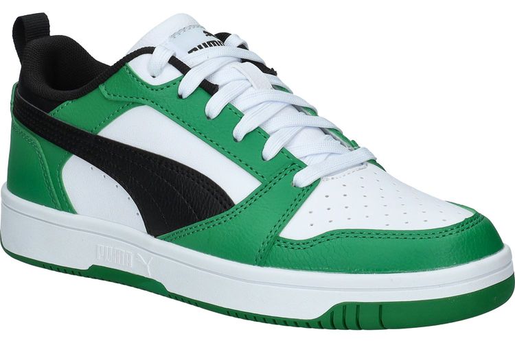 PUMA-REBOUND 10-BLANC/VERT-ENFANTS-0001