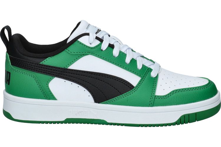 PUMA-REBOUND 10-BLANC/VERT-ENFANTS-0005