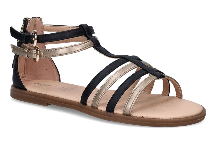 GEOX-KARLY GD-BLACK/GOLD-ENFANTS-0001