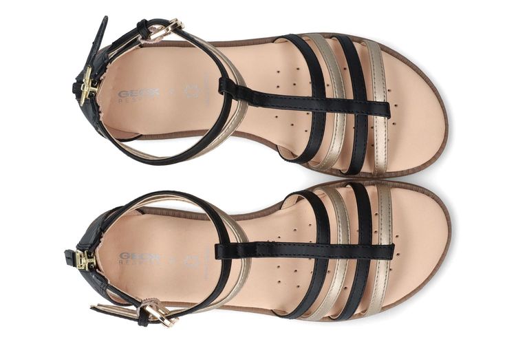 GEOX-KARLY GD-BLACK/GOLD-ENFANTS-0003