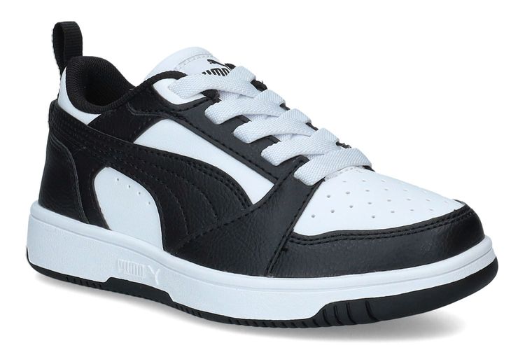 PUMA-REBOUND JR4-BLANC/NOIR-ENFANTS-0001