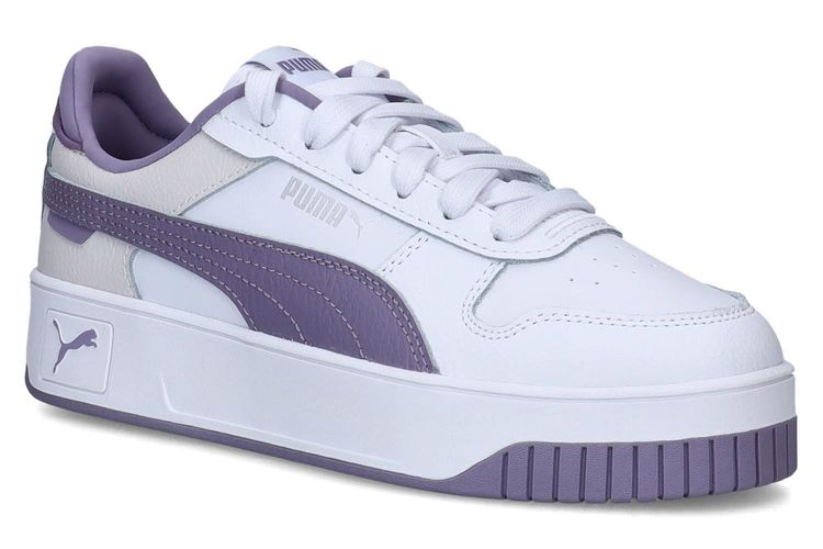 PUMA-CARINA K4-BLANC/MAUVE-ENFANTS-0001