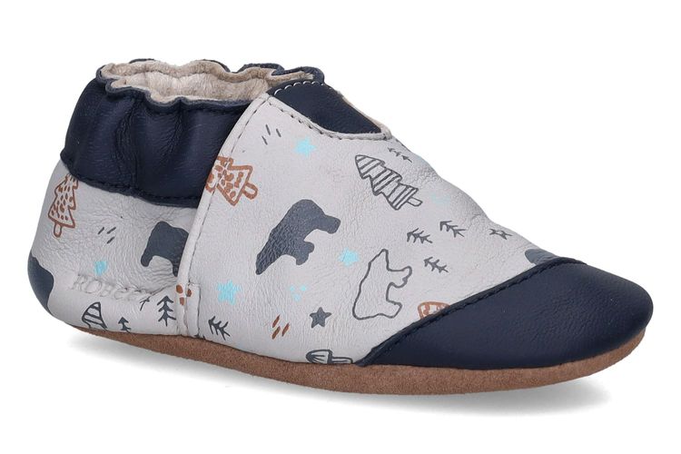 ROBEEZ-WINTER BEAR-GRIS/MARINE-ENFANTS-0001