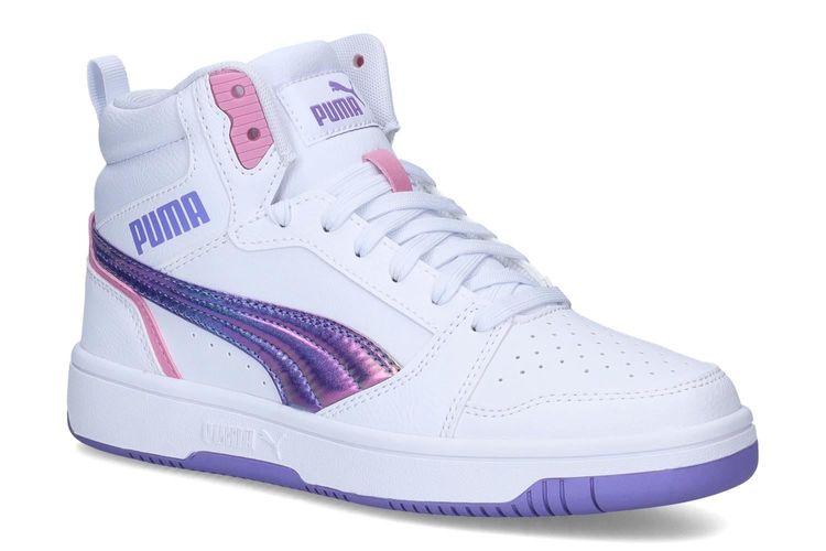 PUMA-REBOUND K6-BLANC/MAUVE-ENFANTS-0001