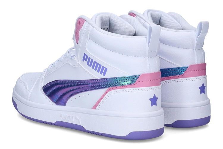 PUMA-REBOUND K6-BLANC/MAUVE-ENFANTS-0002