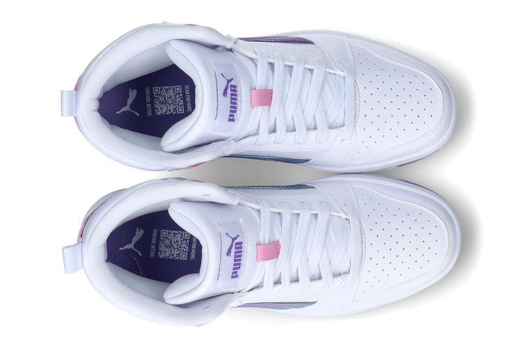 PUMA-REBOUND K6-BLANC/MAUVE-ENFANTS-0003