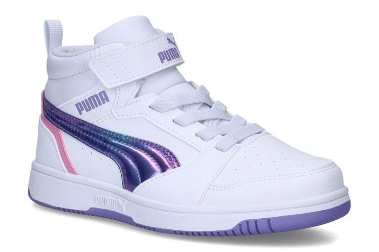 PUMA-REBOUND K3-BLANC/MAUVE-ENFANTS-0001