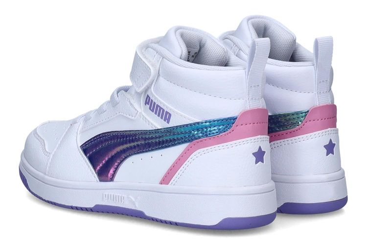 PUMA-REBOUND K3-BLANC/MAUVE-ENFANTS-0002