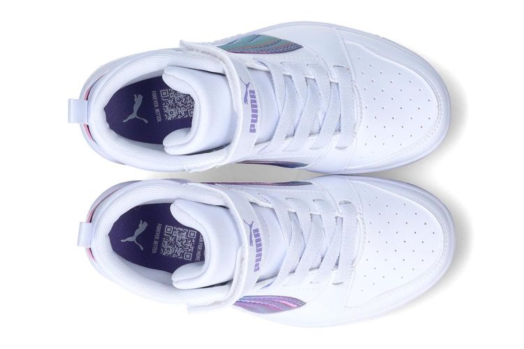 PUMA-REBOUND K3-BLANC/MAUVE-ENFANTS-0003