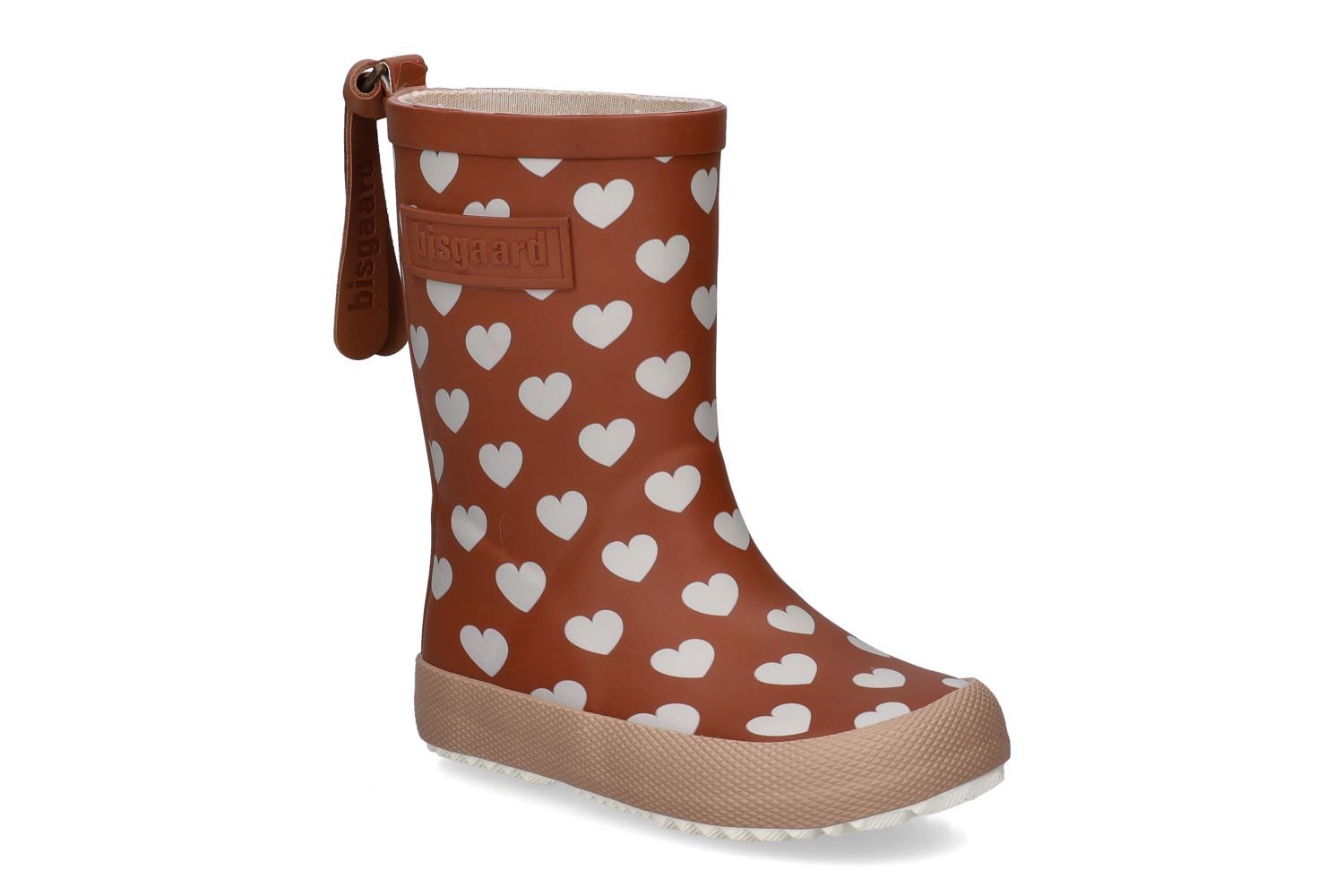 Bisgaard Siggi leren enkelboots met ponyhair wit zwart roze