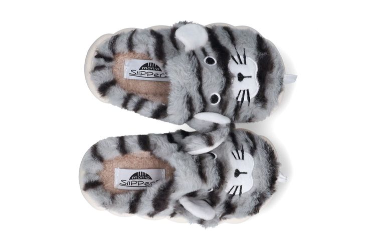 SLIPPERS MANIA-TIGRIS-GRIJS-ENFANTS-0003