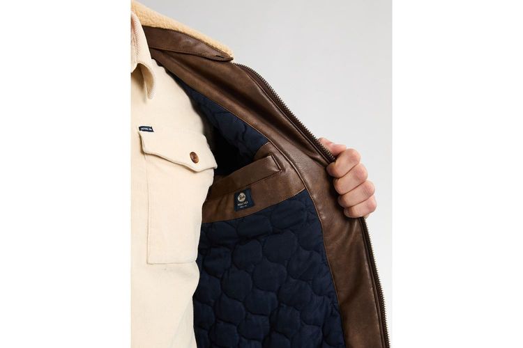 PETROL INDUSTRIES HOMME-JAC121-MARRON-TEXTILE-0004