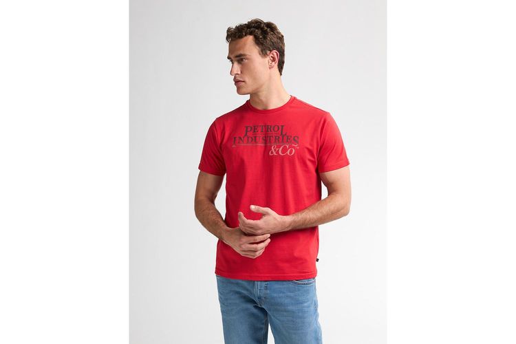PETROL INDUSTRIES HOMME-TSR602B-ROUGE-TEXTILE-0002