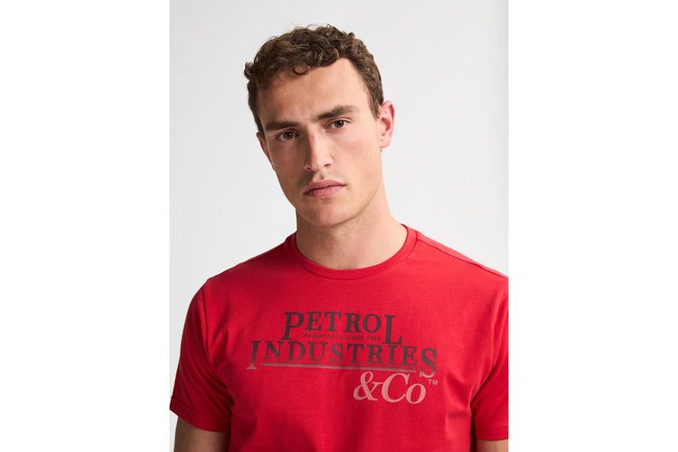 PETROL INDUSTRIES HOMME-TSR602B-ROUGE-TEXTILE-0004