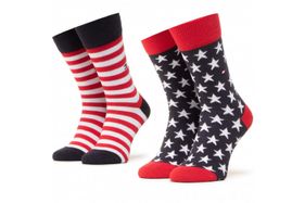 TOMMY HILFIGER-SOCK2PSTAR1-BLUE/WHITE/RED-ACCESSOIRES-0001