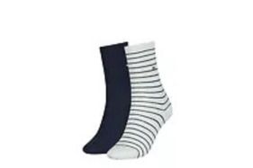 TOMMY HILFIGER-SOCK2PSMAL2-BLAUW/BEIGE-ACCESSOIRES-0001