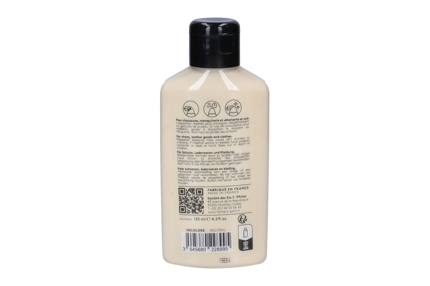 Famaco Delfiro - Lait Nettoyant Cirant Pour Cuir Homme - Nettoyage Profond Et Brillance Instantanée